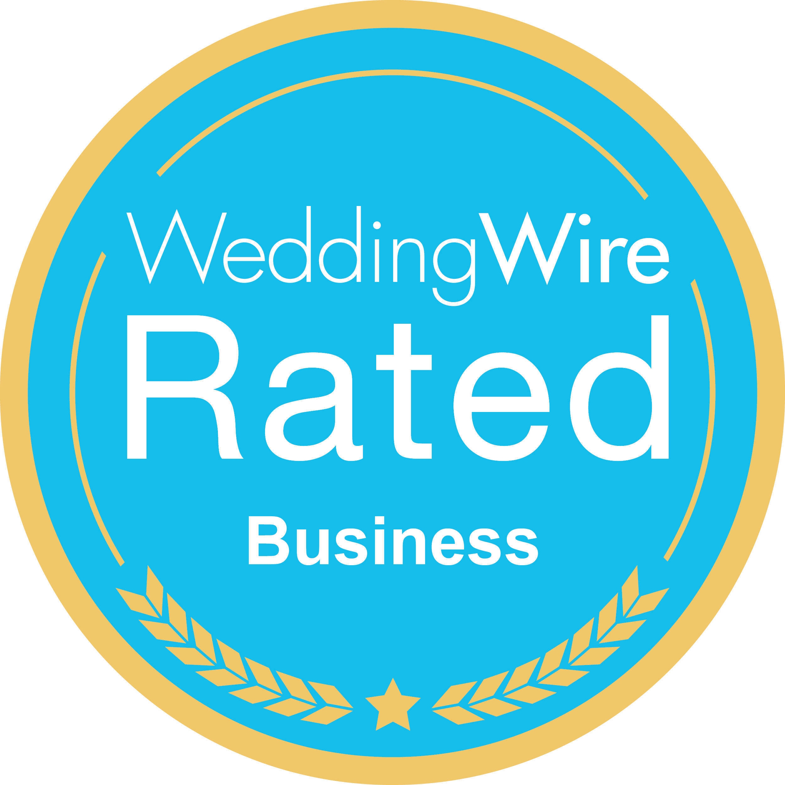WeddingWire Gold Rated Business